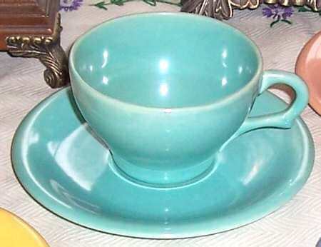 Mariposa Turquoise Flat Cup & Saucer Set