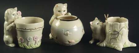 Curious Kitty Figural Candleholder Tea Light - Set of 3 Motifs