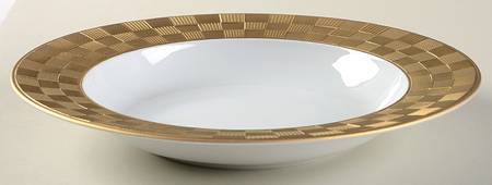 Byzanteum Gold Large Rim Soup Bowl