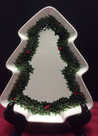 White Christmas 11" Oval Serving Platter