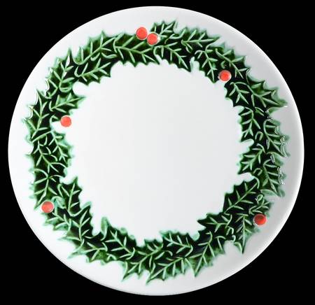 White Christmas Salad Plate