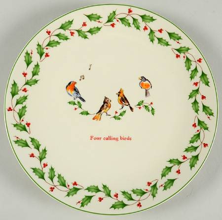 Holiday Twelve Days of Christmas Dessert/Pie Plate