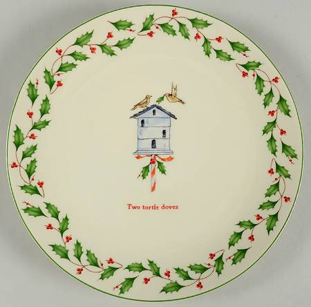 Holiday Twelve Days of Christmas Dessert/Pie Plate