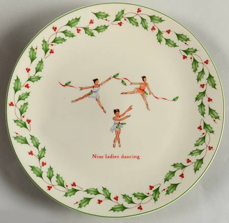 Holiday Twelve Days of Christmas Dessert/Pie Plate