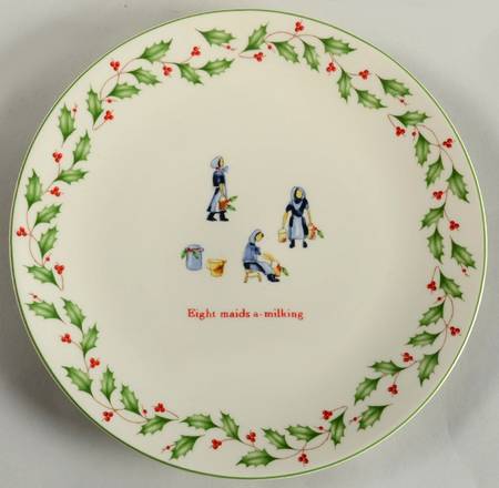 Holiday Twelve Days of Christmas Dessert/Pie Plate