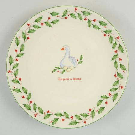 Holiday Twelve Days of Christmas Dessert/Pie Plate