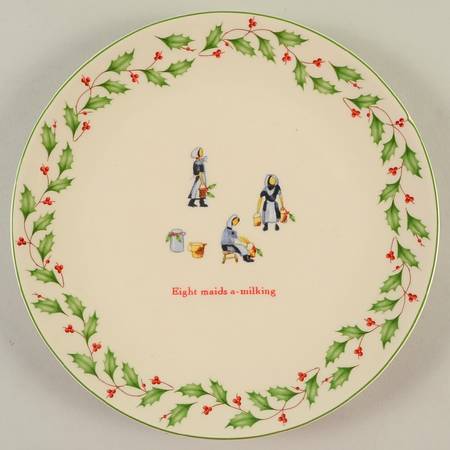 Holiday Twelve Days of Christmas Dessert/Pie Plate