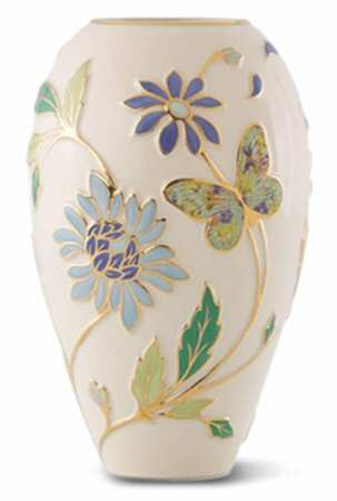 Botanical Butterfly 9" Vase