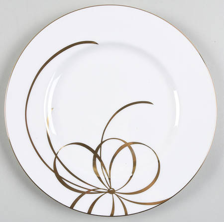 Belle Boulevard Gold Accent Luncheon Plate