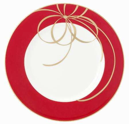Belle Boulevard Gold Holiday Luncheon Plate
