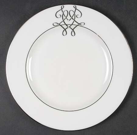 Scripted Platinum Salad Plate