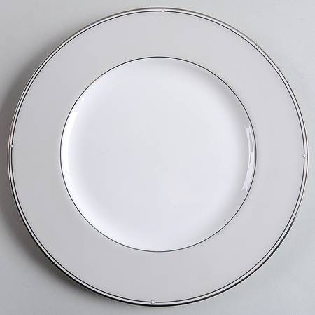 Scripted Platinum Accent Luncheon Plate