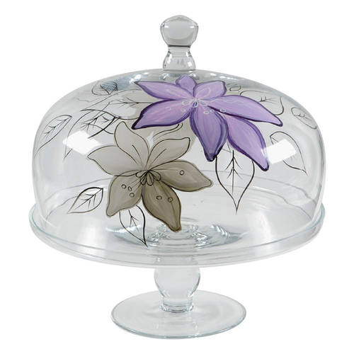 Anna Plum Glassware Cake Stand with Dome