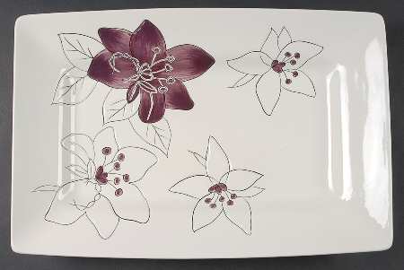 Anna Plum 16" Rectangular Serving Platter