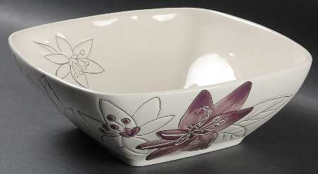 Anna Plum 9" Square Serving Bowl