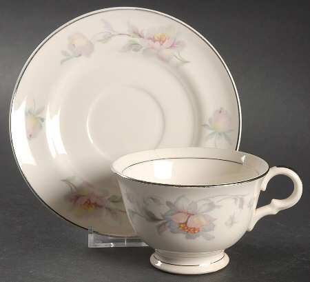 Silver Moon Footed Cup & Saucer Set