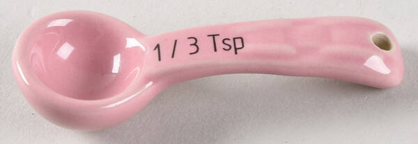 Woven Traditions Pink 1/3 Teaspoon Ceramic Measuring Spoon