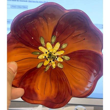 Poppy Figural Appetizer Plate