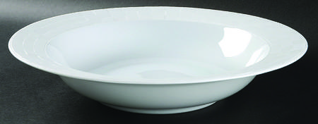Byzanteum Blanc (All White) 14" Round Serving Bowl