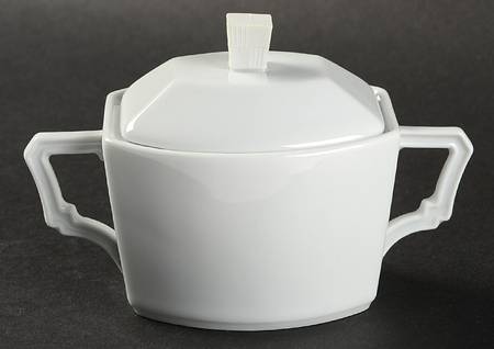 Byzanteum Blanc (All White) Sugar Bowl & Lid
