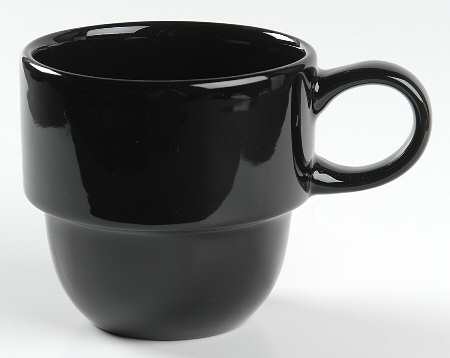 Stack It Black Mug