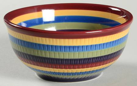 Bright Multi Color Soup/Cereal Bowl