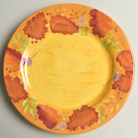 Fall Leaves Large Dinner Plate