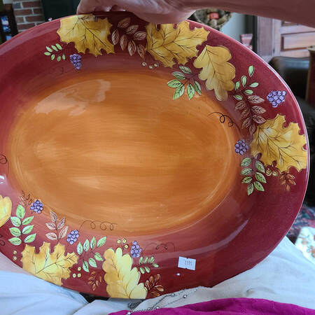 Fall Leaves 18" Oval Serving Platter