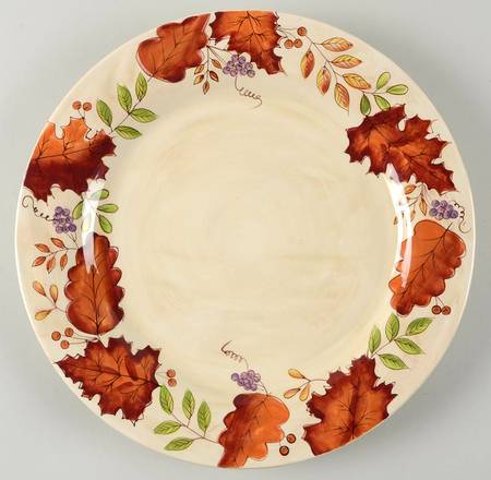 Fall Leaves Large Dinner Plate
