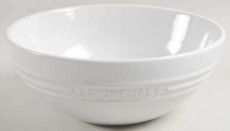 White 8" Round Serving Bowl