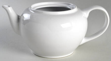 White Teapot No Lid by Le Creuset