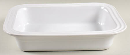 White 13'' Rectangular Baker