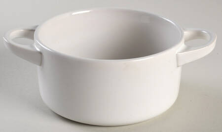 White 14 Oz Mini Round Cocotte No Lid