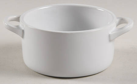 White 8 Oz Mini Round Cocotte No Lid