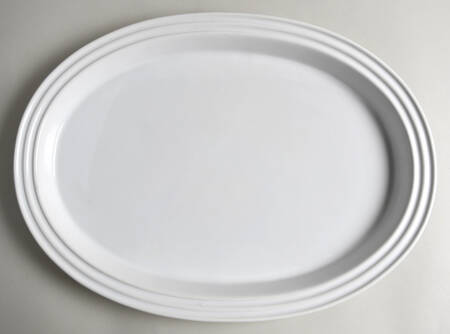 White 18" Oval Serving Platter