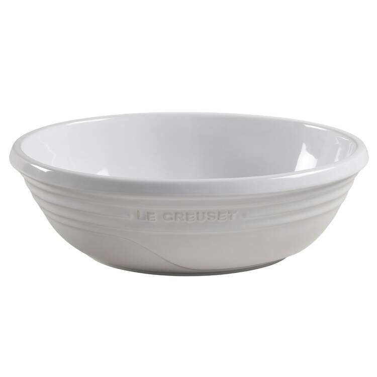 White 12" Large Oval Salad Serving Bowl