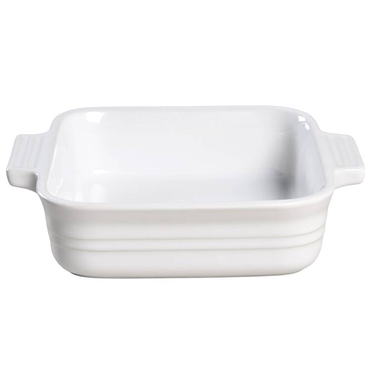 White 6" Square Baker