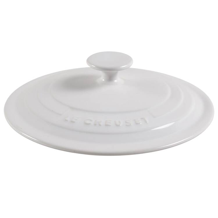 White Lid for 4 Qt Handled Bean Pot