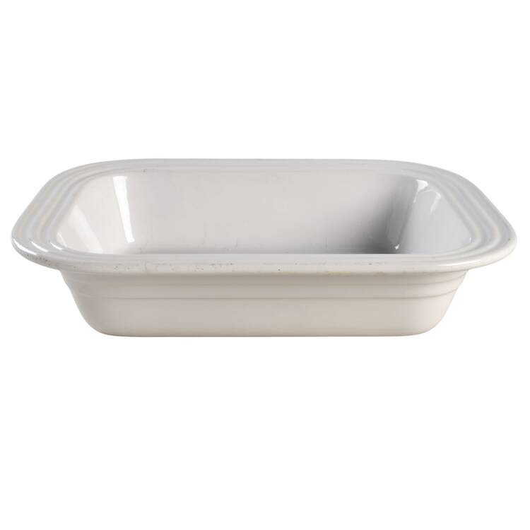 White 12" Rectangular Baker by Le Creuset