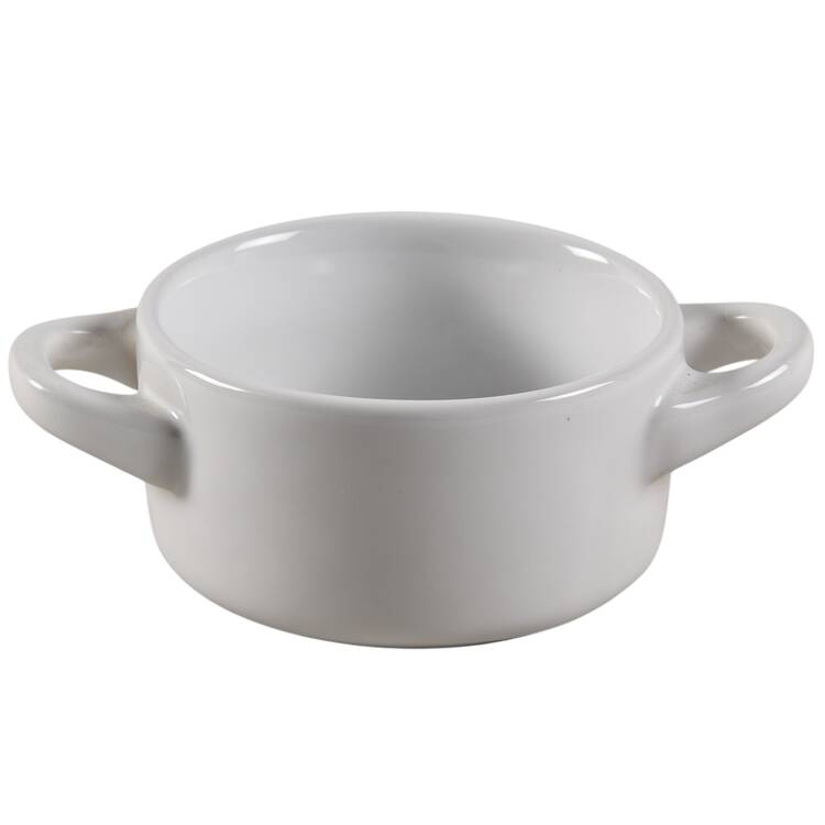 White Condiment Pot No Lid