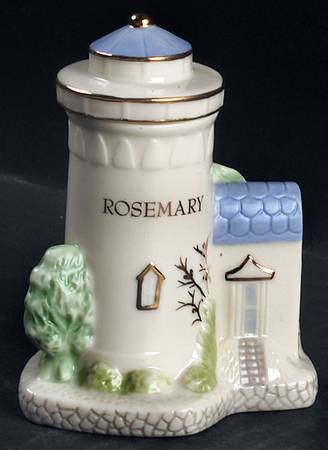 Seaside Lighthouse Spice Jar Set Individual Jar & Lid