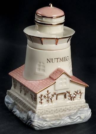 Seaside Lighthouse Spice Jar Set Individual Jar & Lid