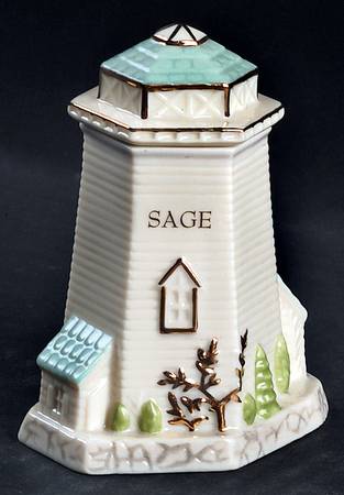 Seaside Lighthouse Spice Jar Set Individual Jar & Lid