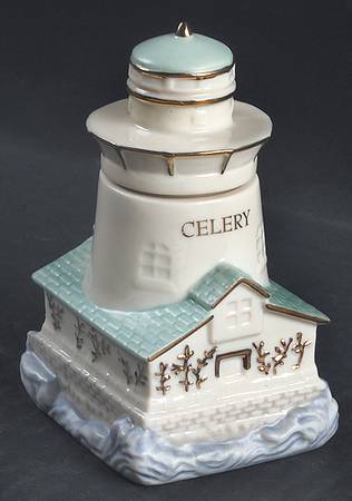 Seaside Lighthouse Spice Jar Set Individual Jar & Lid