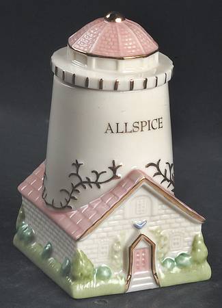 Seaside Lighthouse Spice Jar Set Individual Jar & Lid
