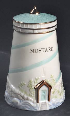 Seaside Lighthouse Spice Jar Set Individual Jar & Lid