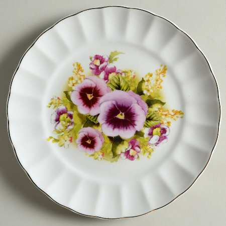 Spring Pansies Salad Plate