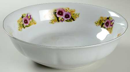 Spring Pansies 9" Round Vegetable Bowl