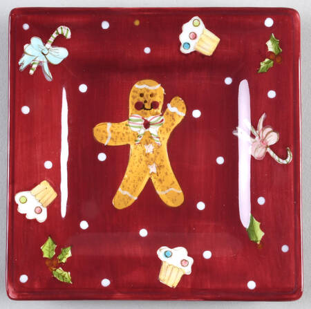 Holiday Treats Square Appetizer Plate