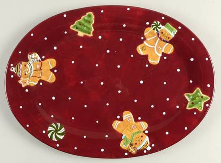 Holiday Treats 16" Oval Serving Platter